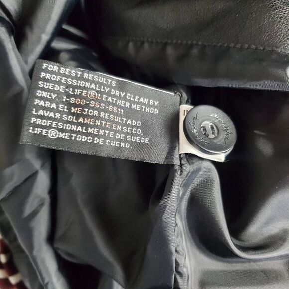 Jacqueline Ferrar Black Genuine Leather Coat Women’s Small Long Jacket - Picture 8 of 9